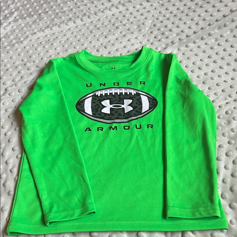 Under Armour Kids Neon Green Long Sleeve Tee